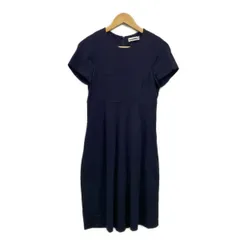 JILSANDER(ジルサンダー) ワンピース サイズ34 XS レディース - ダークネイビー クルーネック/半袖/ひざ丈