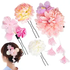 【人気商品】着物 髪飾り子供 卒業式 和装 袴 大人 七五三 髪飾り 髪飾り 結婚式 振袖 夏祭り 4点 花火大会 髪飾 ドライフラワー 成人式 髪留め 花 和風 浴衣 小物 [huazontom]