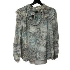    MARC JACOBS マークジェイコブス シルク100% 総柄ブラウス 0サイズ【Z1816】