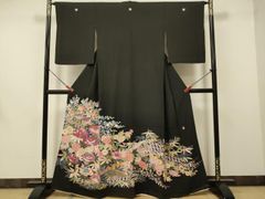 平和屋着物●極上　黄金糸　訪問着　お召地　霞文　暈し染め　逸品　DZAB5173kh6 平和屋着物□極上 訪問着 単衣 お召地 黄金糸 霞文 暈し染め 逸品