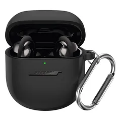 Bose QuietComfort QuietComfort QuietComfort イヤホン イヤホン Bose 2アクセサリー用 Bose CONTEMEシリコン保護スキンカバー ケース(2023) カラビナ付き Ultra & (Black) ケース(