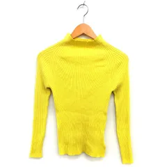 センスオブプレイス バイ アーバンリサーチ Sense of Place by Urban Research ニット カットソー リブ ラグランスリーブ ハイネック ハイゲージ 長袖 One 黄 イエロー /NT11
