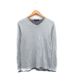 ユナイテッドアローズ UNITED ARROWS カットソー Tシャツ 長袖 Vネック コットン シンプル M グレー 灰 /KT32