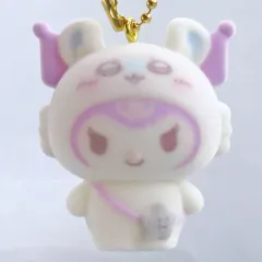 【中古】キーホルダー クロミ(モモンガ) 「ちいかわ なんか小さくてかわいいやつ×サンリオキャラクターズ シークレットフロッキーマスコット」