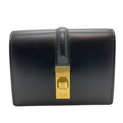 CELINE 三つ折り財布 ブラック ゴールド金具 - メルカリ