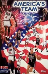 【未開封・当時もの】U.S.A DREAM TEAM 92 ヴィンテージ ポスター 90s NIKE NBA インテリア コレクターズアイテム ストリート 激レア 廃盤品 オリジナル 1990年代 バスケットボール スポーツグッズ