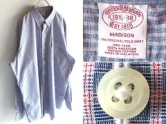 Brooks Brothers ブルックスブラザーズ MADISON アメリカンスーピマコットン チェックシャツ BDシャツ 18H-38 大きいサイズ