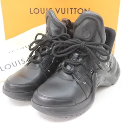 ITXMMWZCWA0W LOUIS VUITTON ルイヴィトン アークライト スニーカー レザー 革 ブラック 黒 厚底 LVロゴ レディース サイズ 38 シューズ 靴