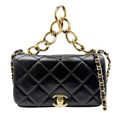 【中古】CHANEL シャネル ミニマトラッセ チェーンショルダー ラムスキン ブラック ゴールド金具 ココマーク 2WAY ハンドバッグ 黒 レザー ICチップ レディース 【ブランドギャラリー東心斎橋店】 中古】CHANEL シャネル ミニマトラッセ チェーンショルダー ラムスキン