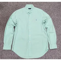 ポロ ラルフローレン コットン シャツ S スカイブルー ポニー