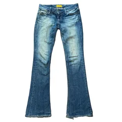 MOUSSY ローライズ ブーツカットデニム 00s Y2K インディゴ サイズ24 レディースXS マウジー フィクデリック