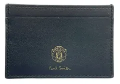 ポールスミス マンチェスターユナイテッド カードケース パスケース IDケース 定期入れ スタジアム レザー ロゴ ブラック 黒 マチ無し メンズ レディース 紳士用 Paul Smith 