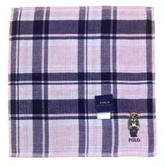 ポロ　ラルフローレン ハンカチタオル　ハンドタオル ハンカチ　ミニタオル　ホワイト　ポロベア　POLO RALPH LAUREN ベア くま 綿 コットン　100％　ブランド ピンク　ネイビー チェック レディース　メンズ 20代 30代 40代 50代 60