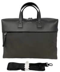 未使用 ポールスミス 2WAY バッグ ブリーフケース ビジネスバッグ ショルダーバッグ レザー グレー ブラック 黒 メンズ Paul Smith APS501 