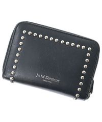 J&M DAVIDSON 二つ折り財布 クロコ型押し ブラック - メルカリ