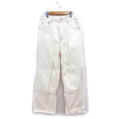 アズールバイマウジー AZUL by moussy ハイウエスト ワイド デニム ジーンズ L ライトベージュ /FT29