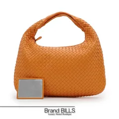 未使用品 BOTTEGA VENETA ボッテガ ヴェネタ イントレチャート ショルダーバッグ ワンショルダー 115653 レザー オレンジ系 レディース