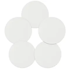 【新着商品】楽Meister 張りキャンバス 5枚セット 円 丸型 綿100％ アクリル 水彩 油絵 絵画ボード (直径15cm)