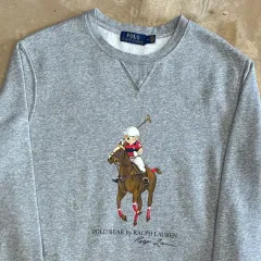 M POLO RALPH LAUREN ポロベア & ビックポニー グレー スウェット