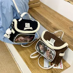 バッグ 秋冬 レディース コーデュロイ デザイン 大容量 ショルダーバッグ 斜め掛け 痛バッグ シンプル マルチウェイ