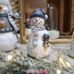 クリスマスオブジェ 置物 雪だるま クリスマス 冬 インテリア ミニチュア 可愛い  インテリア雑貨 室内 寝室 玄関 樹脂 庭 ガーデニング プレゼント ギフト 贈り物zsp0305