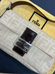 【未使用級】FENDI フェンディ ズッカ柄 ワンショルダーバッグ ベージュ シルバー金具
