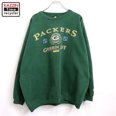 90s PACKERS パッカーズ ハーフジップフリース 刺繍ロゴ バイカラー