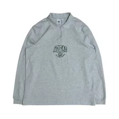 XL アディダス ロゴ 長袖 カラ Tシャツ