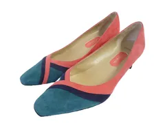 k03250821059　GINZA Kanematsu 銀座かねまつ　26㎝　ピンク×青系×緑系　　シューズ　パンプス　通年