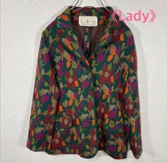 《Lady》希少 70's-80's bellrossa ヴィンテージ ジャケット 昭和レトロ 花柄