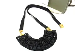 ■美品■ MARNI マルニ ビジュー ネックレス ペンダント アクセサリー レディース ブラック系 FV5304のサムネイル