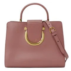 フェラガモ Ferragamo バッグ レディース ブランド ハンドバッグ ショルダーバッグ 2way ガンチーニ レザー ピンク ミニバッグ 小さめ 斜め掛け おしゃれ 【中古】