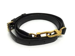 LOUIS VUITTON ルイヴィトン レザー バッグ用 ショルダーストラップ 肩掛け 斜め掛け レディース メンズ ブラック系 FV8199