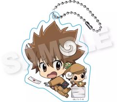 【中古】キーホルダー 沢田綱吉＆リボーン アクリルキーホルダー おとどけメェるver. 「家庭教師ヒットマンREBORN!」