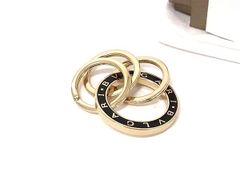 BVLGARI (ブルガリ) キーリング ブラック×ゴールド - メルカリ