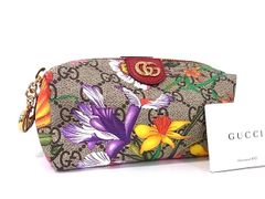 GUCCI グッチ GGスプリーム フローラ 花柄 ポーチ マーモント ベージュ