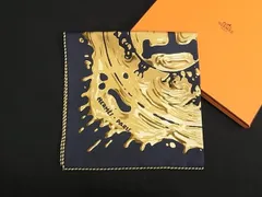 ■新品■未使用■ HERMES エルメス PEINTURE FRAICHE【ペンキ塗りたて】カレ45 プチカレ ガヴロッシュ シルク ポケットチーフ FW2624