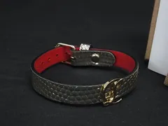 ■新品同様■ Christian Louboutin クリスチャンルブタン レザー ロゴ ブレスレット アクセサリー レディース ゴールド系 FW2375のサムネイル
