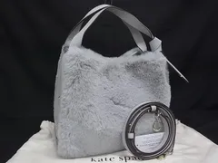 ■極美品■ kate spade ケイトスペード KE114 ノットフォーファー クロスボディトート レザー 2WAY ショルダーバッグ グレー系 FT5895