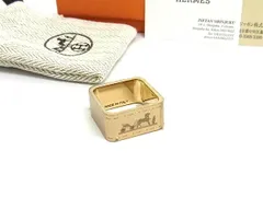 ■新品■未使用■ HERMES エルメス ボルデュック スカーフリング スカーフ留め アクセサリー メンズ ゴールド系 FT7239