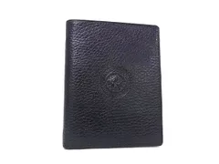 ■新品同様■ VERSACE ヴェルサーチ メデューサ レザー 二つ折り 財布 ウォレット 札入れ カード入れ メンズ  ブラック系 BT3302のサムネイル