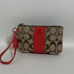 2511-69｜美品｜コーチ シグネチャー ポーチ オレンジ