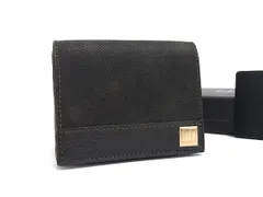 ■新品同様■ dunhill ダンヒル ディーエイト PVC×レザー コインケース コインパース 小銭入れ メンズ ダークブラウン系 BR2366