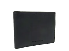 ■新品同様■ BURBERRY バーバリー レザー二つ折り 財布 ウォレット 小銭入れ 札入れ カード入れ メンズ ブラック系 BS3613