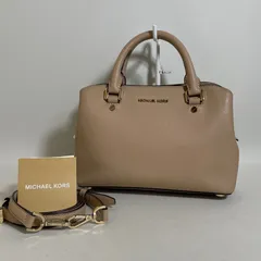 2602-145｜マイケルコース 2WAYハンドバッグ レザー ベージュ