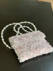 冠婚葬祭　入学式に！ハンドメイドの大きめショルダーバッグ！