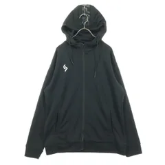 美品 SUPER STAR スーパースター 長袖 ジップパーカー L ブラック メンズ 古着のサムネイル