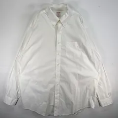 古着 ブルックスブラザーズ Brooks Brothers 長袖シャツ ボタンダウン 346 胸ポケ XL  ホワイト系 無地 メンズ