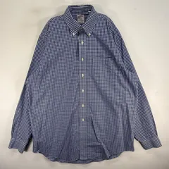 古着 ブルックスブラザーズ Brooks Brothers 長袖シャツ MADISON ボタンダウン 胸ポケ L  ブルー系 チェック メンズ