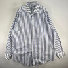 古着 ブルックスブラザーズ Brooks Brothers 長袖シャツ カラーステイ SLIM FIT 346 XL  ブルー系 ストライプ メンズ